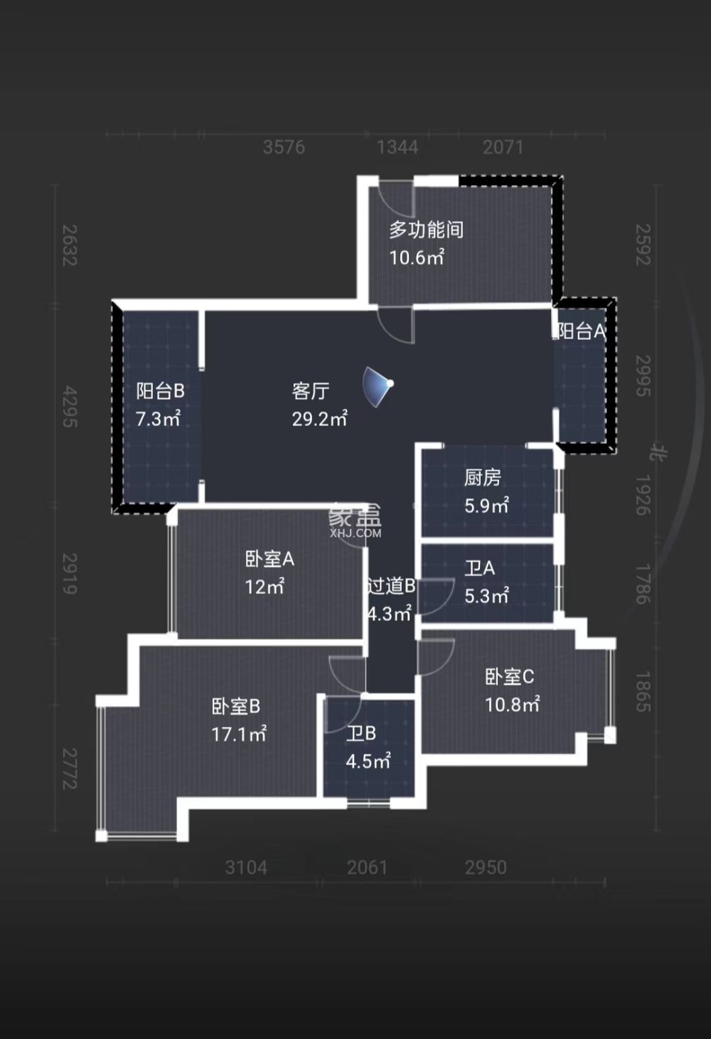 时代新城（翰林府）  4室2厅1卫    55.0万