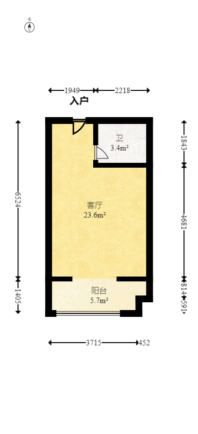 C-park天悦城(紫檀溪苑二期) 1室0厅1卫 30.0万 C-park天悦城(紫檀溪苑二期) 1室0厅1卫 30.0万户型图