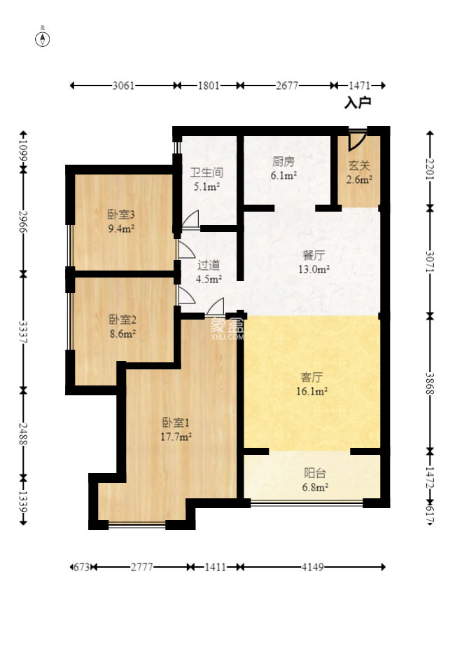 勤诚达新界  3室2厅1卫    90.0万