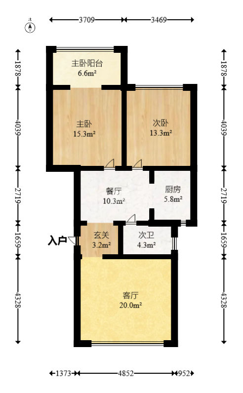 金色山莊  2室2廳1衛(wèi)    80.79萬