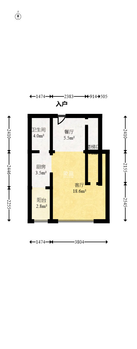 中信文化广场（中信新城二期）  2室2厅1卫   46.00万