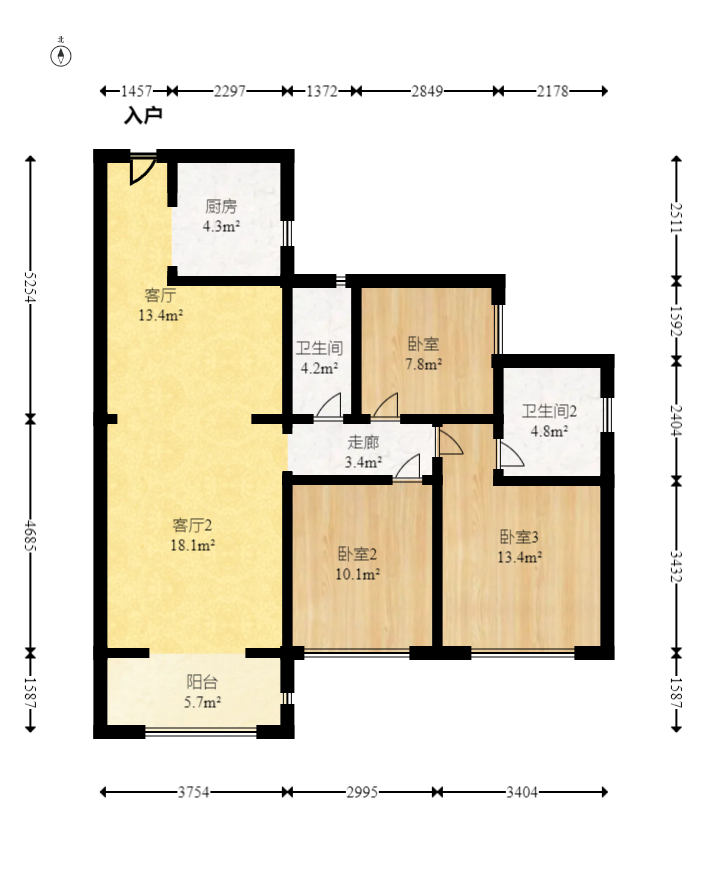 雅居乐新地  3室2厅2卫    75.0万 雅居乐新地  3室2厅2卫    75.0万户型图