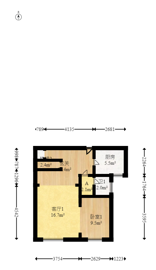 勤诚达境界城  4室2厅2卫   84.00万室内图1