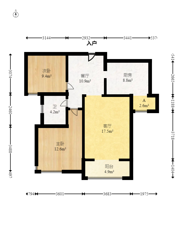 润和紫郡一期  2室2厅1卫    58.8万 润和紫郡一期  2室2厅1卫    58.8万户型图