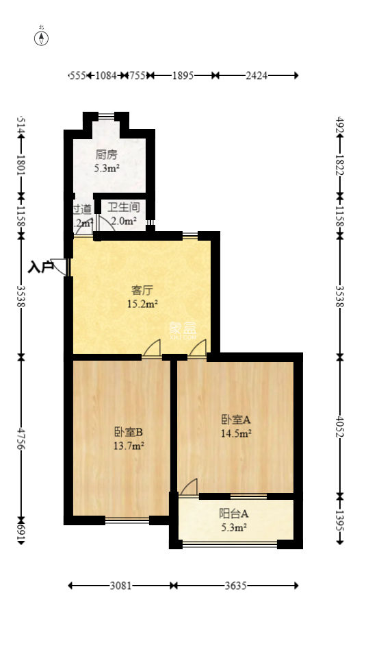 造化塘  2室1厅1卫   54.00万