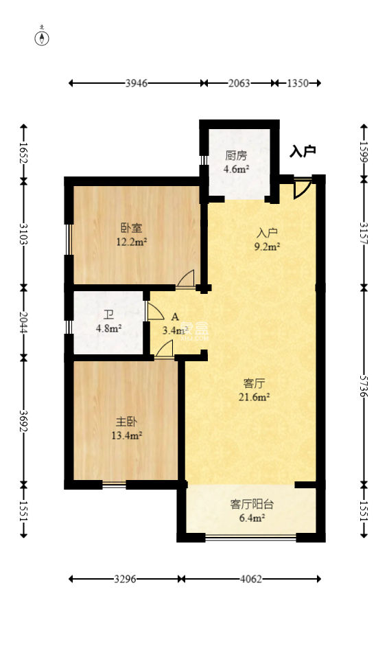恒广国际景园一二区  2室2厅1卫    62.8万