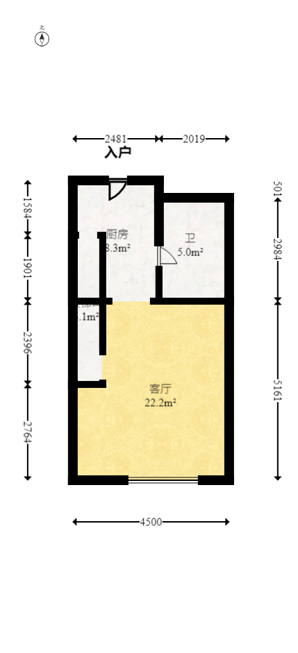 碧桂园翘楚棠  1室0厅0卫   45.00万室内图1
