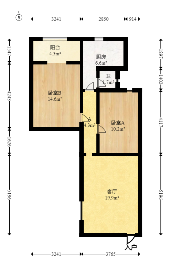 阳光花园  2室2厅1卫   28.00万室内图1