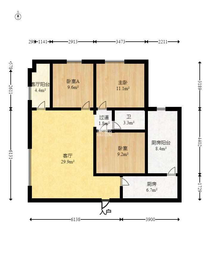 新长海广场  3室2厅1卫   55.00万
