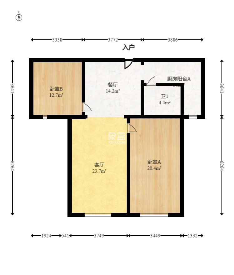 天凯东苑  2室2厅1卫   68.00万
