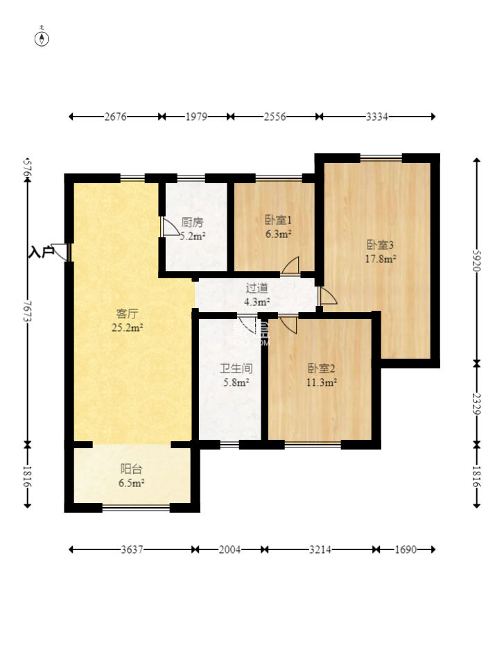 盛騰學(xué)林西岸  3室2廳2衛(wèi)   65.00萬