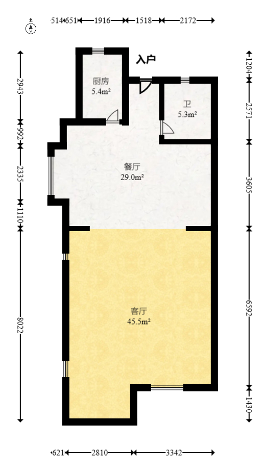 佳兆业水岸新都  5室2厅3卫   260.00万室内图1