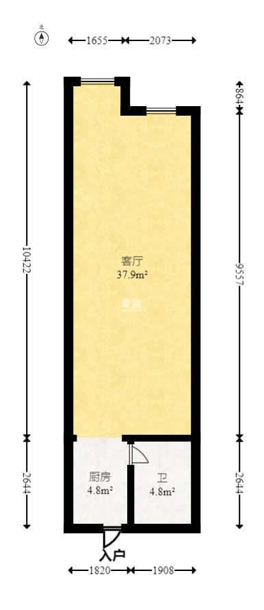长城万富汇  1室1厅1卫    46.98万