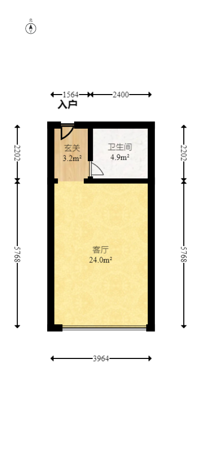 乐尚城  1室1厅1卫   28.00万室内图1