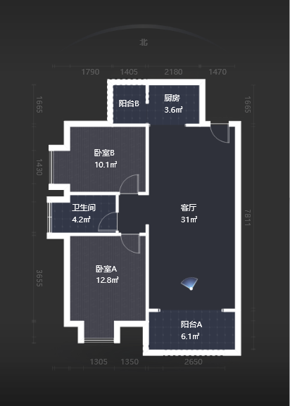 白金汉宫 2室2厅1卫 43.8万 白金汉宫 2室2厅1卫 43.8万室内图