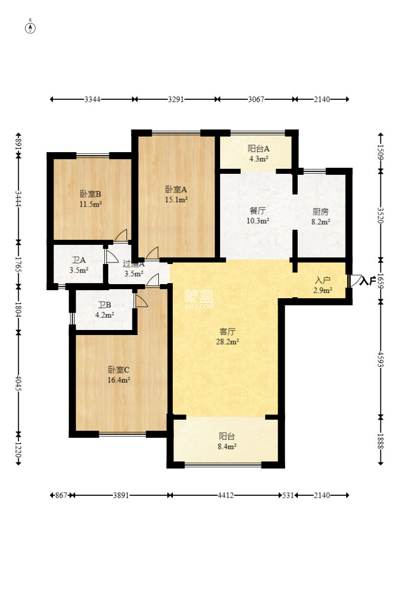 恒生碧水龙庭  3室2厅2卫   83.00万