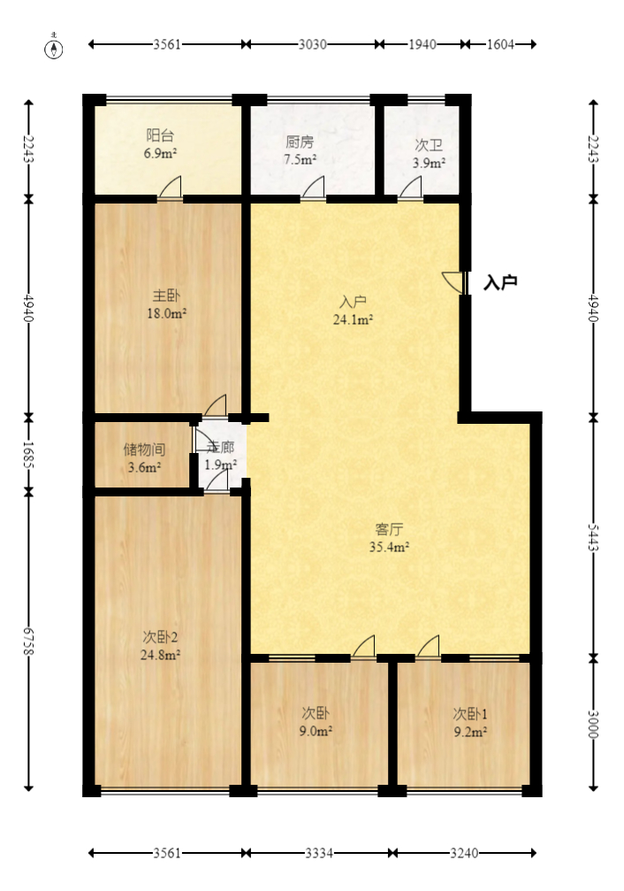 椰林小区  3室2厅2卫   138.00万室内图1