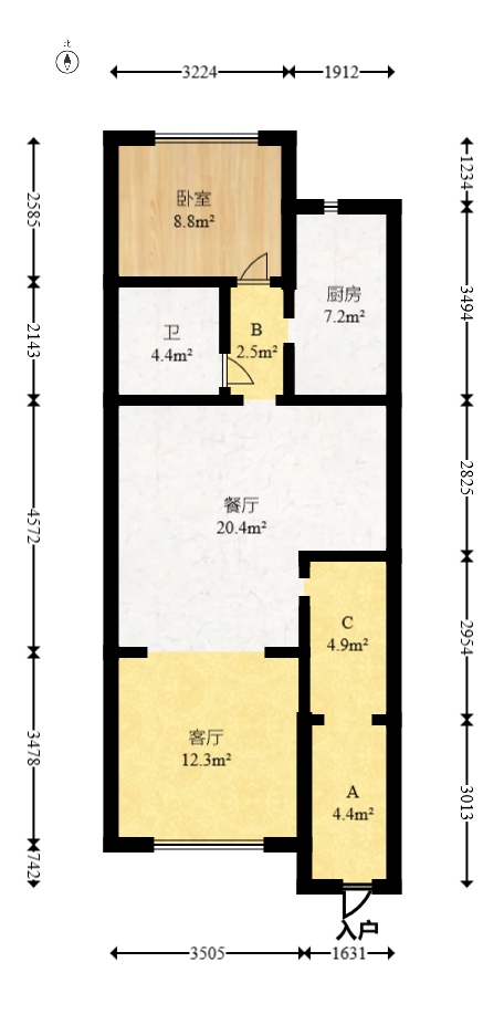 佳兆业水岸新都  4室2厅3卫   240.00万室内图1