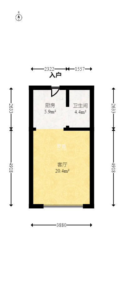 鑫远和城（一、二期）  1室1厅1卫   30.00万