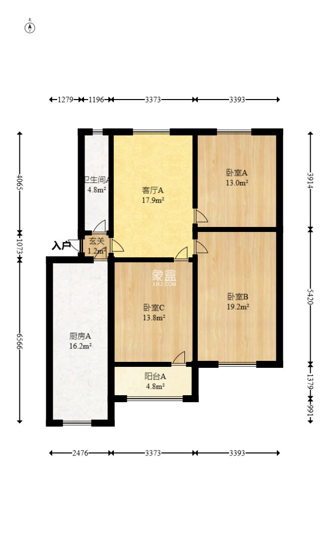 省水院宿舍  3室1厅1卫    98.0万