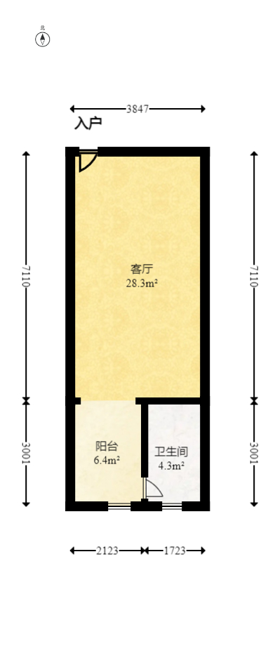 中建芙蓉嘉苑  1室1厅1卫    28.88万室内图1