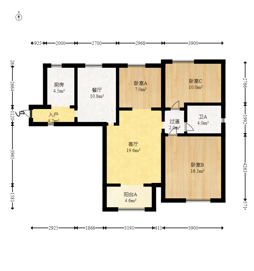 新城新世界一二三期 1室1厅1卫 112.0万 新城新世界一二三期 1室1厅1卫 112.0万户型图