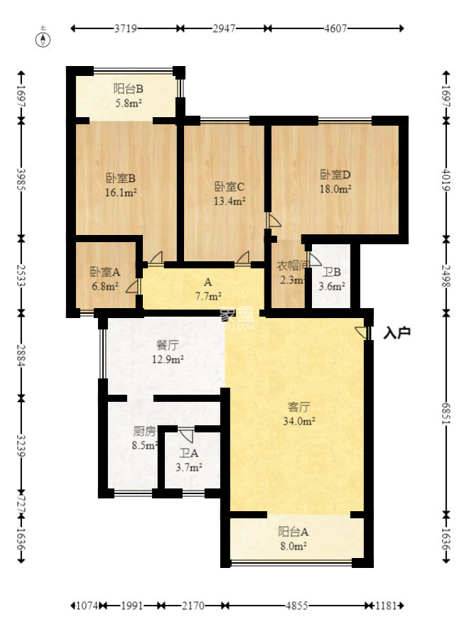 四方嘉苑  4室2厅2卫    119.99万