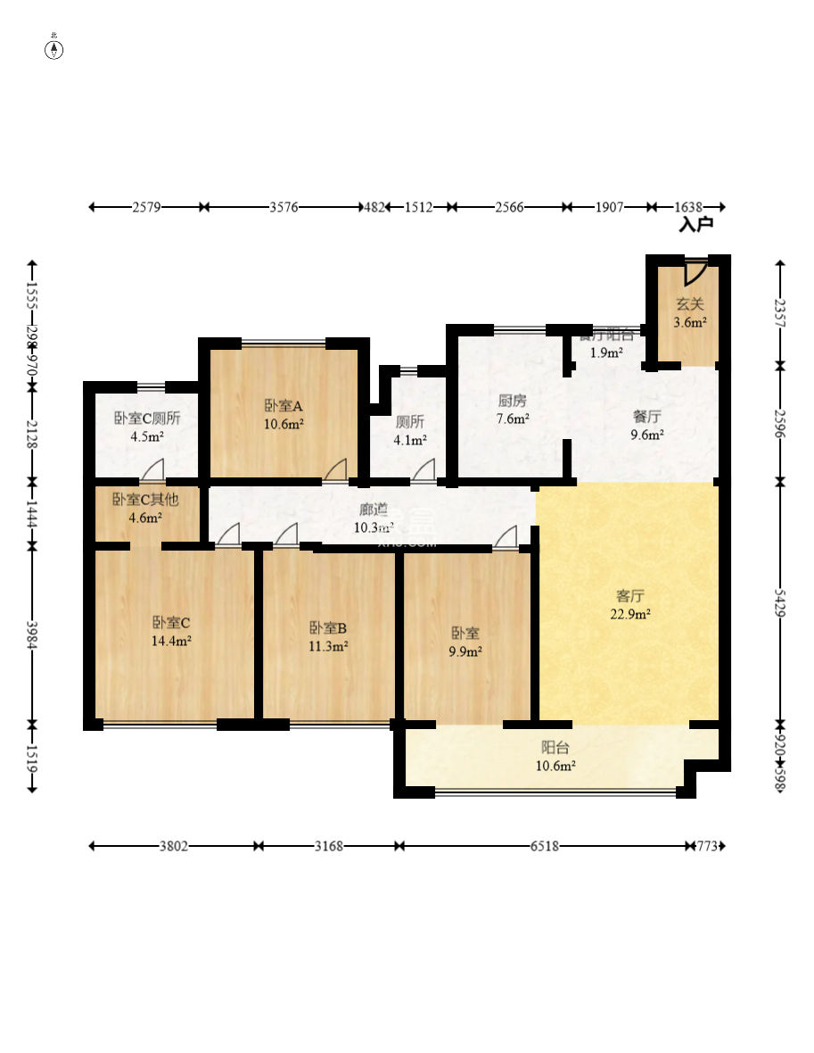 中海阅麓山一期  4室2厅2卫    214.0万