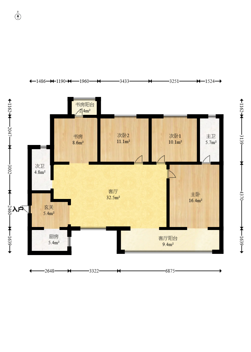 金辉优步湖畔  3室2厅2卫    108.0万 金辉优步湖畔  3室2厅2卫    108.0万户型图