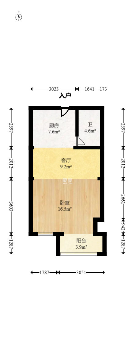 万博汇  1室1厅1卫   49.60万