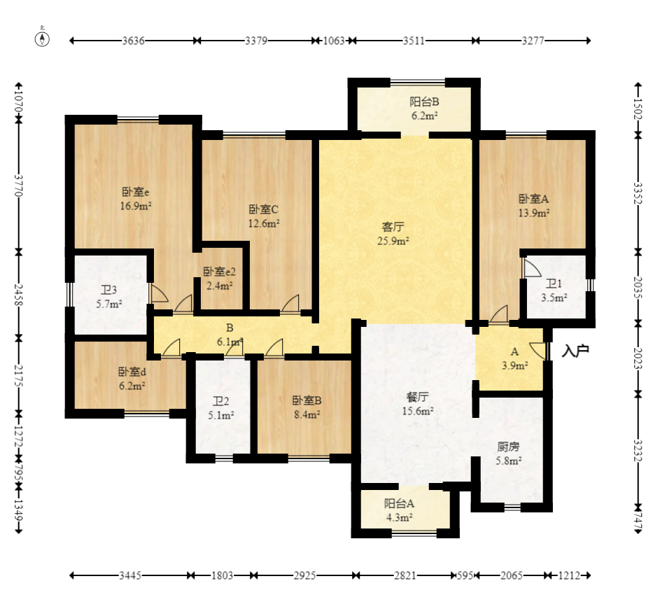 中天星耀城  4室2厅2卫    188.0万 中天星耀城  4室2厅2卫    188.0万户型图