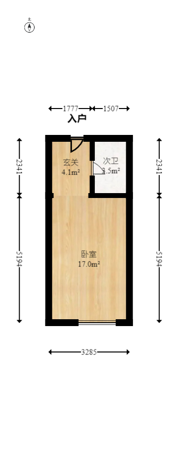 福晟翡翠湾  2室1厅1卫   45.00万室内图1