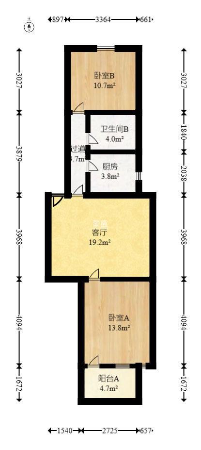 泉嘶井散盘  2室1厅1卫    69.0万