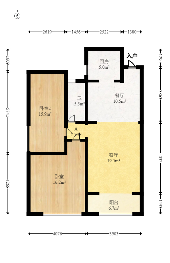 潇湘奥林匹克花园  3室2厅1卫    98.0万室内图1