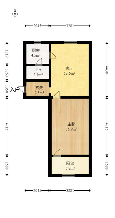 红泥山小区  1室1厅1卫   38.00万室内图1