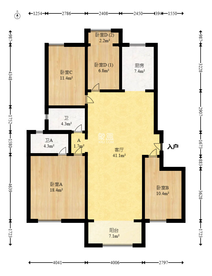 万科里梅溪郡  4室2厅2卫   258.00万