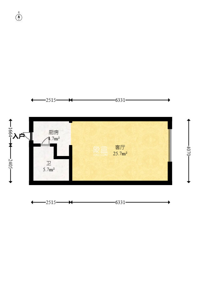 壹号公馆  1室1厅1卫   55.00万