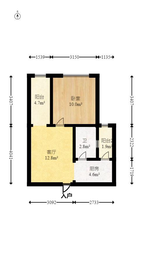 未来城科学家园  1室1厅1卫   36.00万室内图1