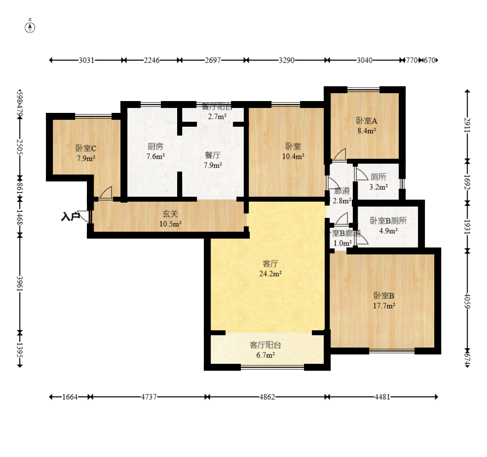 湘熙水郡(观澜海赋家园) 4室2厅2卫 158.0万 湘熙水郡(观澜海赋家园) 4室2厅2卫 158.0万户型图