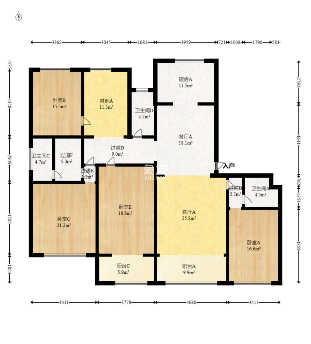 建发央玺（建发泱玺雅苑）  5室2厅2卫   557.80万