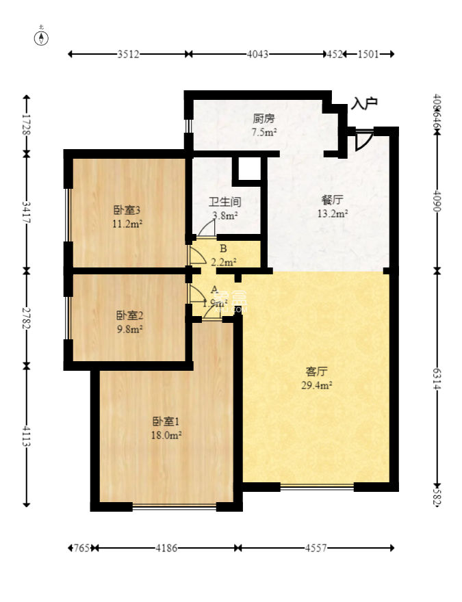 润和又一城  3室2厅1卫   84.50万