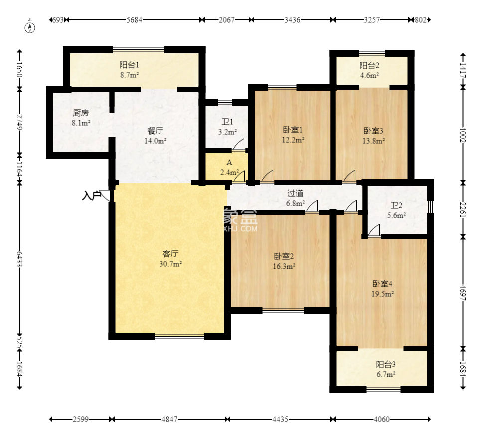 星月绿洲  4室2厅2卫    125.0万