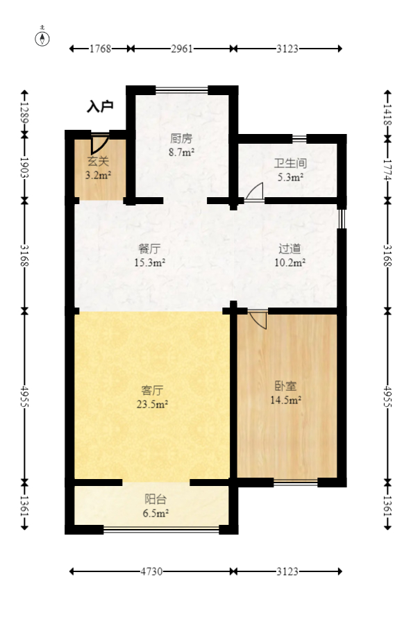 龙湖璟宸原著（龙湖紫宸）  4室2厅3卫   190.00万室内图1