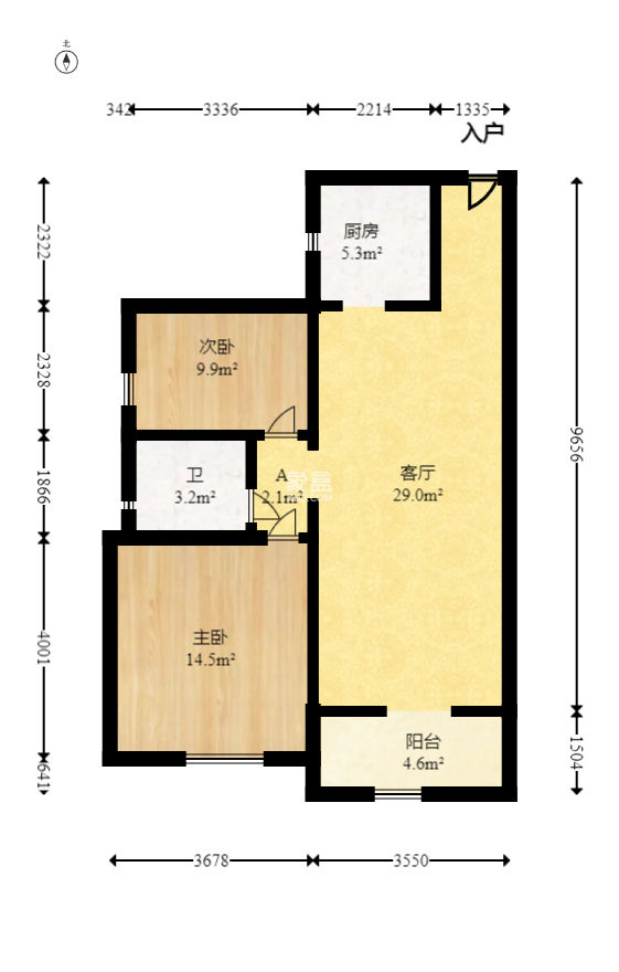 华润置地广场一期  2室1厅1卫    62.8万