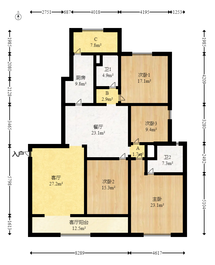 碧桂园威尼斯城 4室2厅2卫 175.0万 碧桂园威尼斯城 4室2厅2卫 175.0万户型图