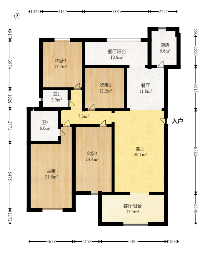 陶然居  4室2厅2卫    120.0万 陶然居  4室2厅2卫    120.0万户型图