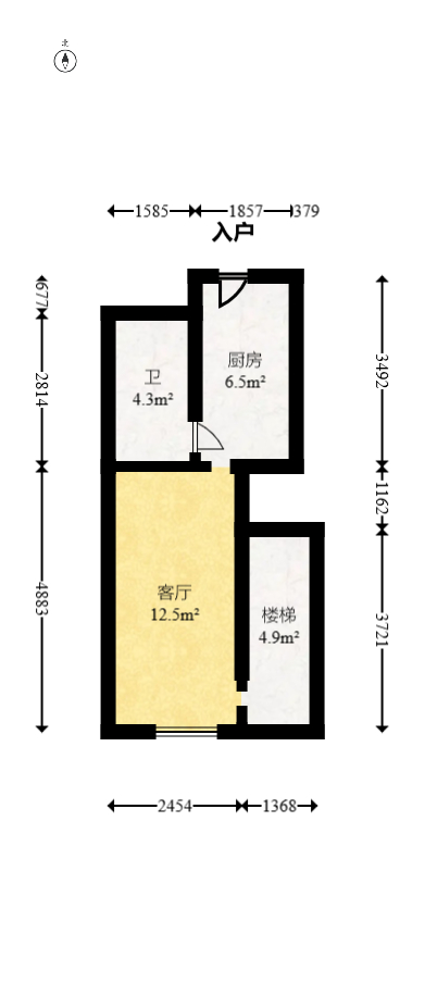 碧桂园翘楚棠  1室1厅1卫    26.8万 碧桂园翘楚棠  1室1厅1卫    26.8万户型图
