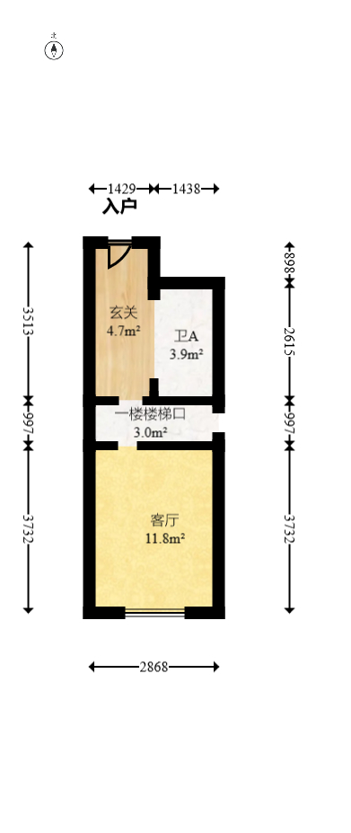 保利天禧EF区  2室1厅1卫   60.00万室内图1
