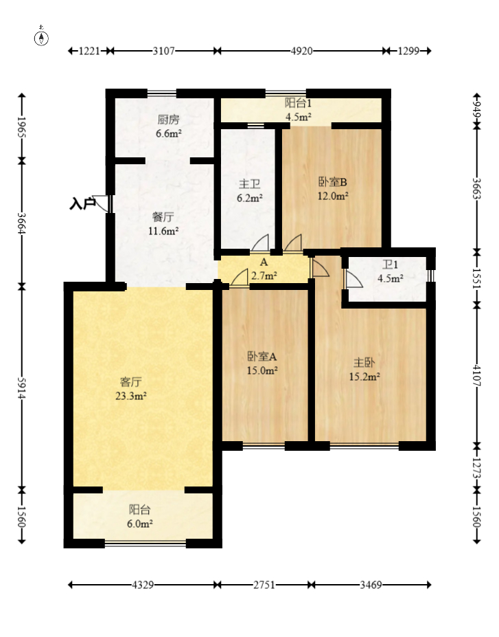 山水湾 1室0厅0卫 128.0万 山水湾 1室0厅0卫 128.0万户型图