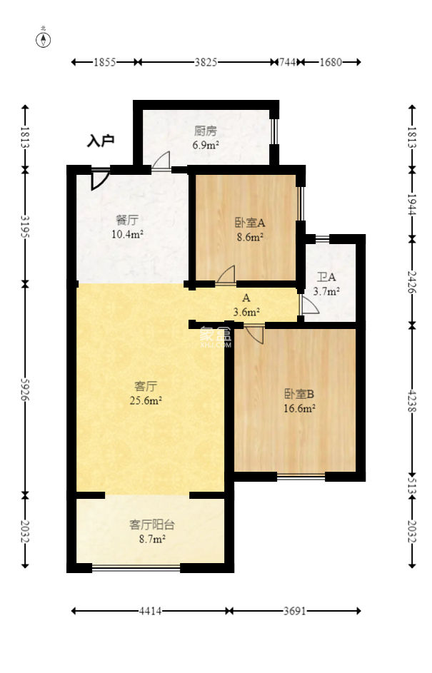 新誠小區 2室2廳1衛 56.00萬